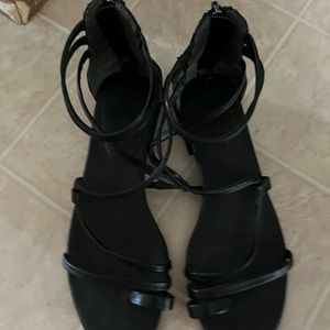 Black strappy sandals